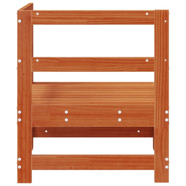 vidaXL Tr&auml;dg&aring;rdsh&ouml;rnssoffa Massivt furu VaxBrun 62 x 62 x 70,5 cm