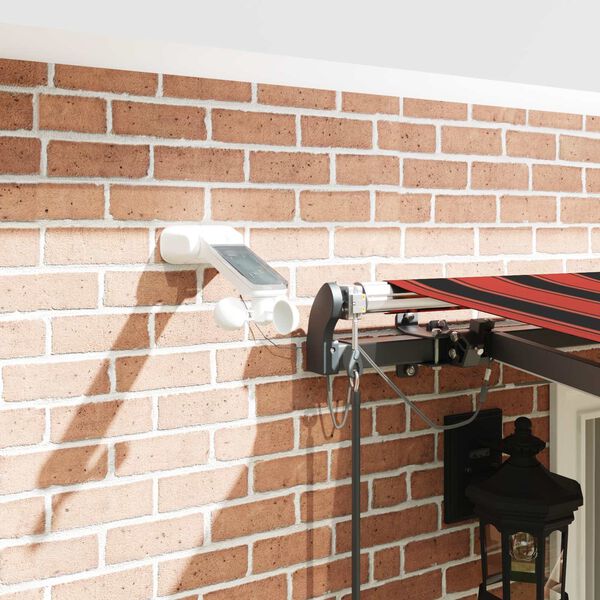 vidaXL Markis tyg med orange och brun 400 &times; 350 cm Polyester