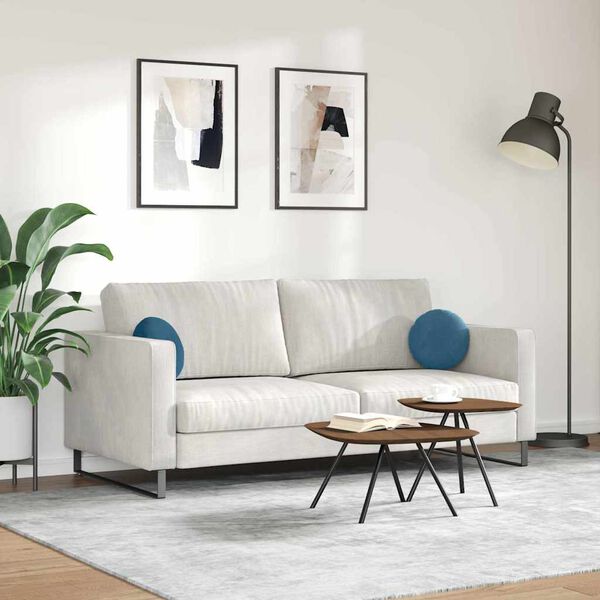 vidaXL Sittkuddar 2 pcs Bl&aring; &Oslash; 40 x 13 cm Sammet