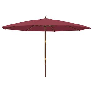 vidaXL Parasoll med tr&auml;st&aring;ng 400x273 cm vinr&ouml;d