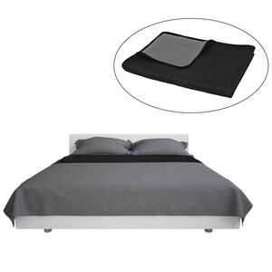 vidaXL &Ouml;verkast dubbelsidigt 170x210 cm gr&aring; och svart