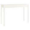 vidaXL Konsolbord vit 110x40x75 cm massiv furu
