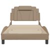 vidaXL Bed Frame "Viana" with LED without Mattress Cappuccino 100x200 cm