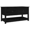 vidaXL Soffbord svart 102x49x55 cm massiv furu