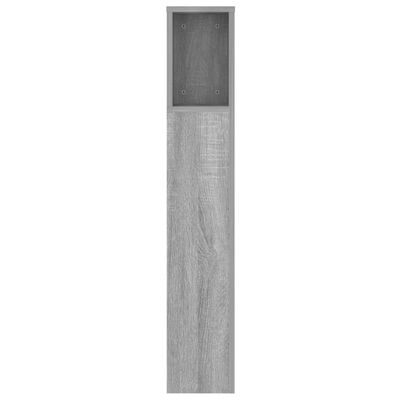 vidaXL Huvudgavel med förvaring grå sonoma 140x18,5x104,5 cm