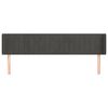 vidaXL Sänggavel med kanter mörkgrå 203x16x78/88 cm sammet