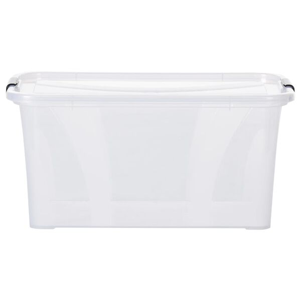 vidaXL F&ouml;rvaringsl&aring;dor med lock 5 st genomskinlig 14 L