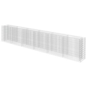 vidaXL Planteringsgabion upph&ouml;jd galvaniserat st&aring;l 540x50x100 cm