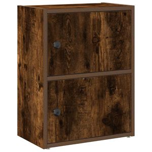 vidaXL Bokhylla r&ouml;kf&auml;rgad ek 40x24x52 cm konstruerat tr&auml;
