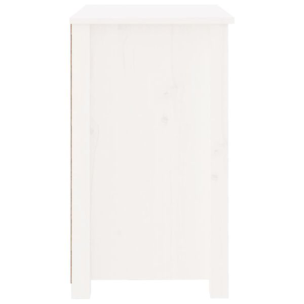 vidaXL Sängbord vit 50x35x61,5 cm massiv furu