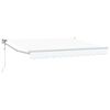 vidaXL Utdragbar markis Vit 3 x 2 m Polyester och metall