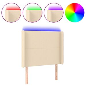 vidaXL S&auml;nggavel LED gr&auml;ddvit 83x16x118/128 cm tyg
