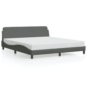 vidaXL Bed Frame "Dover" Dark Grey 180x200 cm Fabric