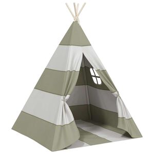 vidaXL Barnst&auml;lt Randig Gr&aring; och Vit 120 x 120 x 150 cm Massiv furu
