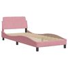 vidaXL Bed Frame without Mattress "Hanko" Pink 80x200 cm Velvet
