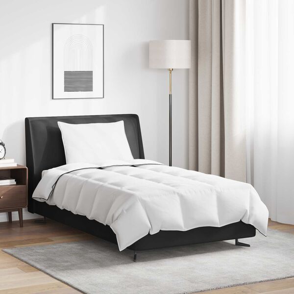 vidaXL Vinter Täcke med kudde 2 pcs Vit Dunfjäder