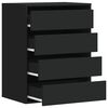 vidaXL Byrå svart 60x41x76 cm konstruerat trä