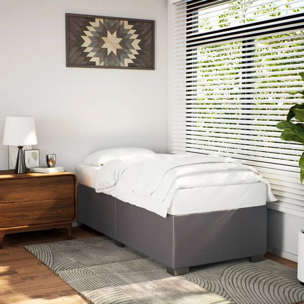 vidaXL S&auml;ngram gr&aring; 100x200 cm konstl&auml;der