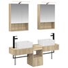 vidaXL Badrumssk&aring;psset 5 pcs Sonoma-ek 50 x 14,5 x 70 cm
