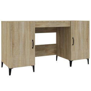 vidaXL Skrivbord sonoma-ek 140x50x75 cm konstruerat tr&auml;