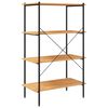 vidaXL Hyllenhet med 4 hyllplan svart och ek 80x40x130 cm