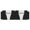 vidaXL Headboard Cushion "Viana" Black and White 160 cm Faux Leather