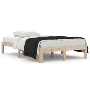 vidaXL S&auml;ngram massivt tr&auml; 120x190 cm