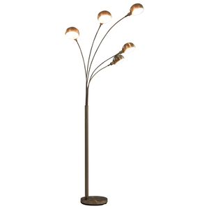 vidaXL Golvlampa 200 cm 5 x E14 silver