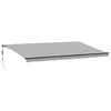 vidaXL Markis automatiskt inf&auml;llbar med LEDs antracit&vit 600x350 cm
