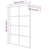 vidaXL Duschv&auml;gg svart 140x195 cm halvfrostat ESG-glas