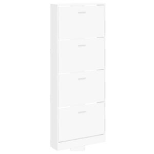 vidaXL Skosk&aring;p vit 59x17x150 cm konstruerat tr&auml;