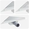 vidaXL 2 i 1 Triangelduschavlopp Silver 32 x 32 x 7,5 cm