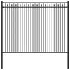 vidaXL Spetsstaket BAARLO 200 x 200 cm Pulverlackerat st&aring;l Svart