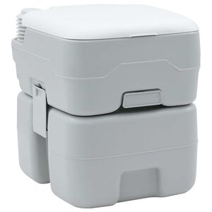 vidaXL Campingtoalett Gr&aring; och Vit 41,5 x 36,5 x 42 cm polyeten