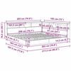vidaXL Bokhylla S&auml;ng Sonoma ek 180 x 200 cm Konstruerat tr&auml;