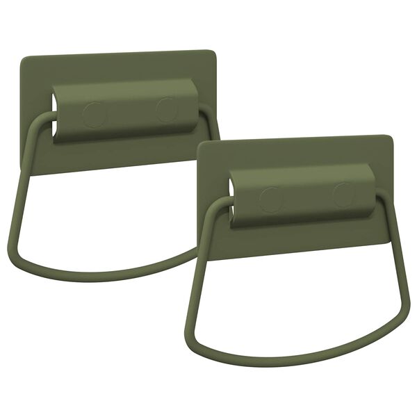 vidaXL Sk&aring;pshandtag 2 pcs Gr&aring; 85 x 45 mm Metall
