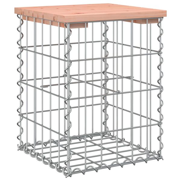 vidaXL Trädgårdsbänk gabion-design 33x31x42 cm massivt douglasträ