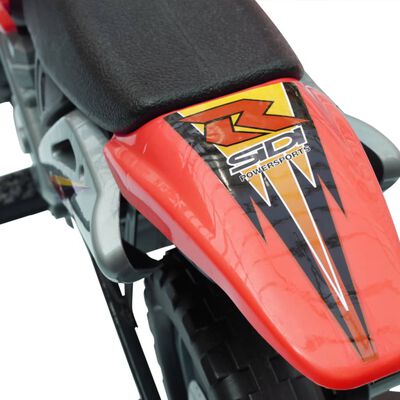 vidaXL Barnmotorcykel röd och svart