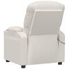 vidaXL Elektrisk massagefåtölj gräddvit konstläder