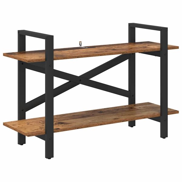 vidaXL Hyllsystem Gammalt tr&auml; 100 x 33,5 x 64 cm Konstruerat tr&auml;