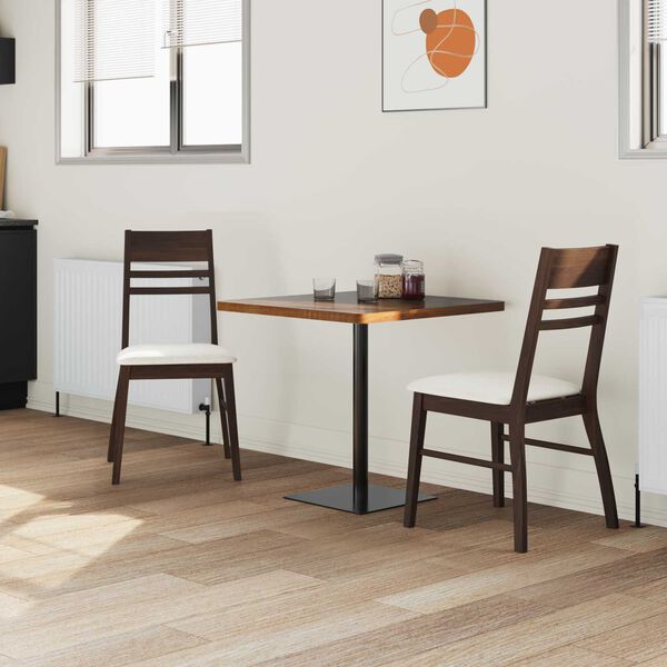 vidaXL Matstolar 2 pcs Ljusbrun 43 x 54 x 89 cm Massiv Gummitr&auml;