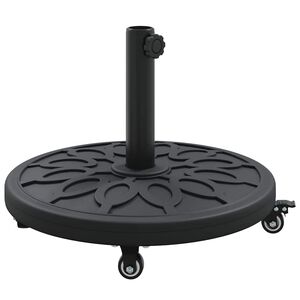 vidaXL Parasollfot 15.25 kg Svart J&auml;rn Cirkul&auml;r