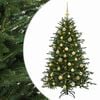 vidaXL Konstgjord julgran med julkulor 120 cm 150 LED-lampor Varmvit
