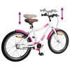 vidaXL Barncykel 18 Tum f&ouml;r 5-7 &aring;r gamla Rosa