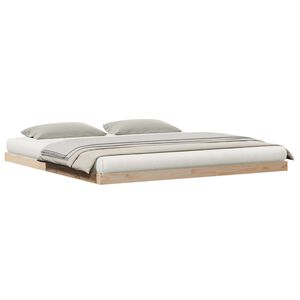 vidaXL Golvs&auml;ngsram Naturf&auml;rg 213,5 x 184 x 9 cm Massiv furu