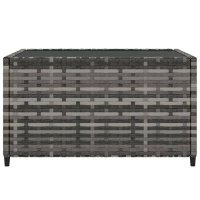 vidaXL Loungebord fyrkantigt grå 50x50x30 cm konstrotting