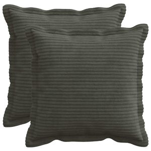 vidaXL Kudd&ouml;verdrag 2 st HOUTEN Antracit 30 x 30 cm manchester