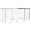 vidaXL H&ouml;nsbur med tak antracit 203x98x90 cm galvaniserat st&aring;l