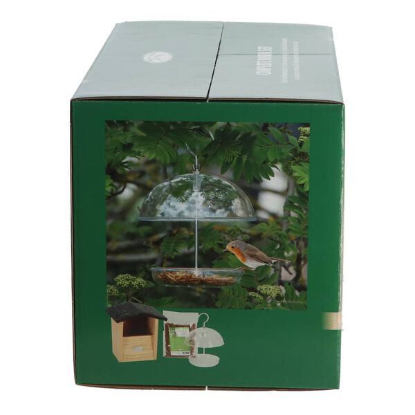 Esschert Design F&aring;gelmatare och f&aring;gelholk f&ouml;r r&ouml;dhake set