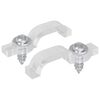 vidaXL LED Strip Clips 23,8 mm 2 st Transparent Plast och J&auml;rn